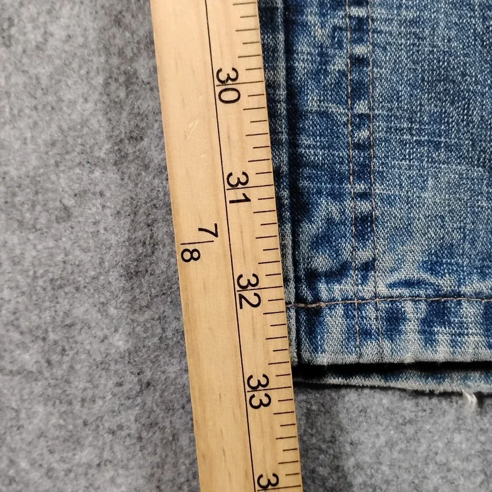 Vintage Cars Jeans Mens 32x33 Blue Medium Wash Utility Double Knee Straight Leg